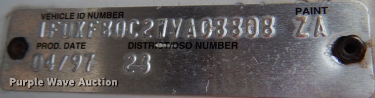 image for item JD9469 1998 Ford F800  dump truck