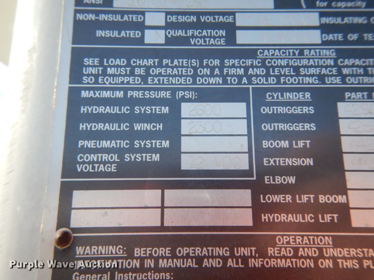 image for item JK9845 2006 International 4300  digger derrick truck