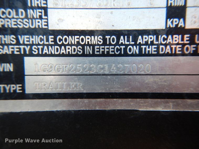 image for item JK9846 2012 Red Rhino  equipment trailer