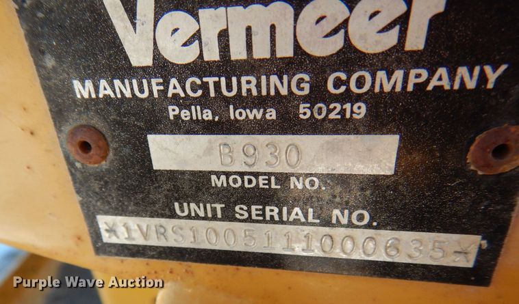 image for item JK9848 2001 Vermeer V8550A  cable plow