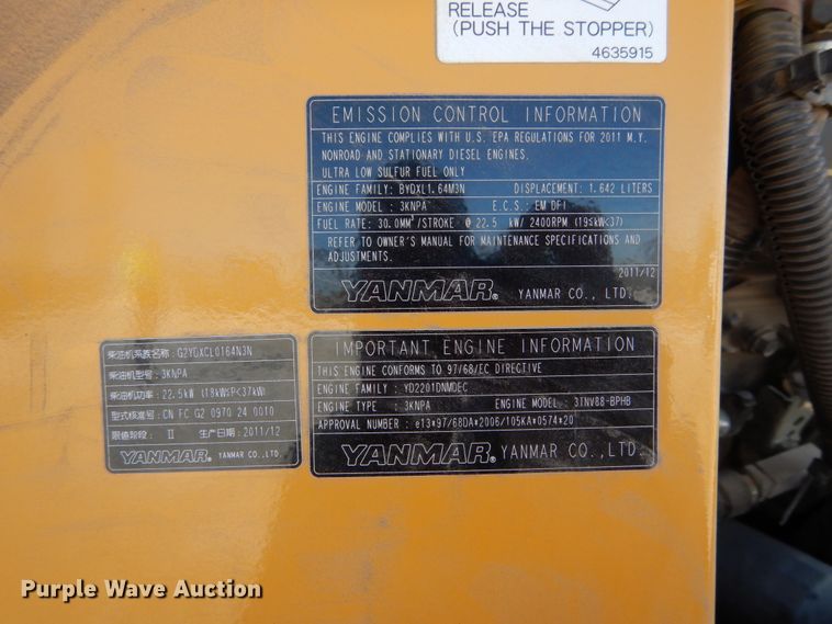 image for item JK9849 2012 John Deere 35D  mini excavator