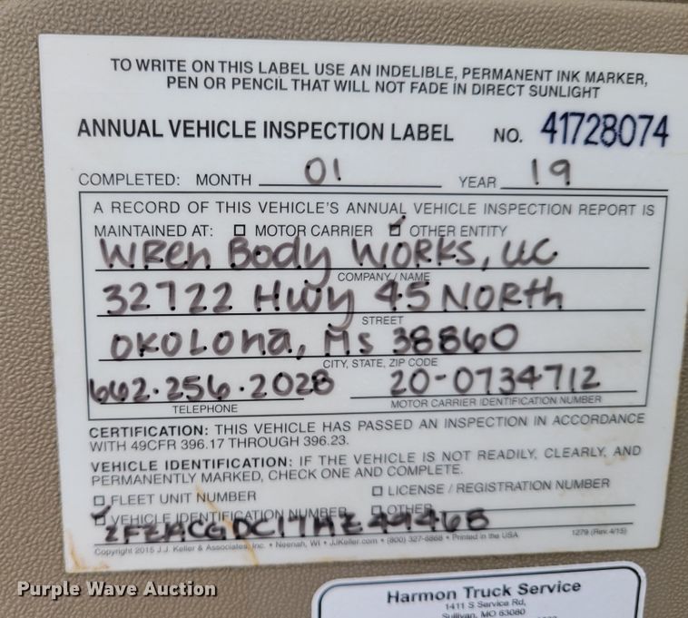 image for item KH9861 2007 Sterling Acterra  Crew Cab crane truck