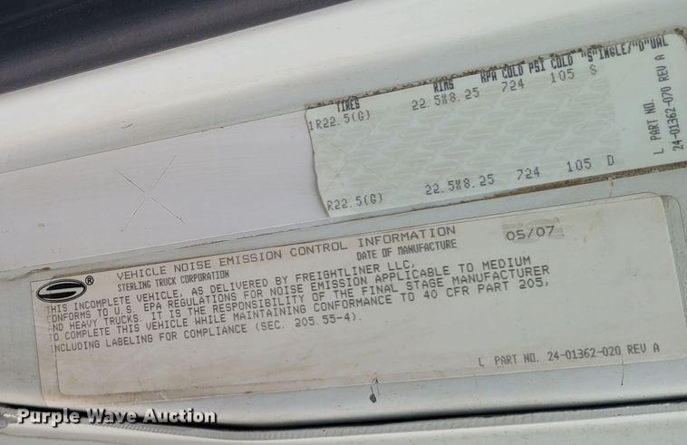 image for item KH9861 2007 Sterling Acterra  Crew Cab crane truck