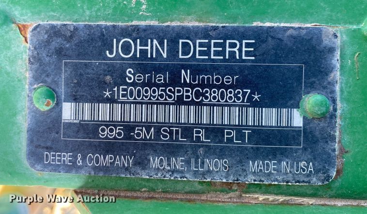 image for item DL1443 John Deere 995  windrower header