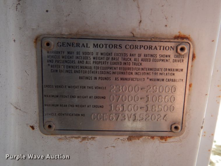 image for item IE9530 1973 Chevrolet C65  feed mixer truck