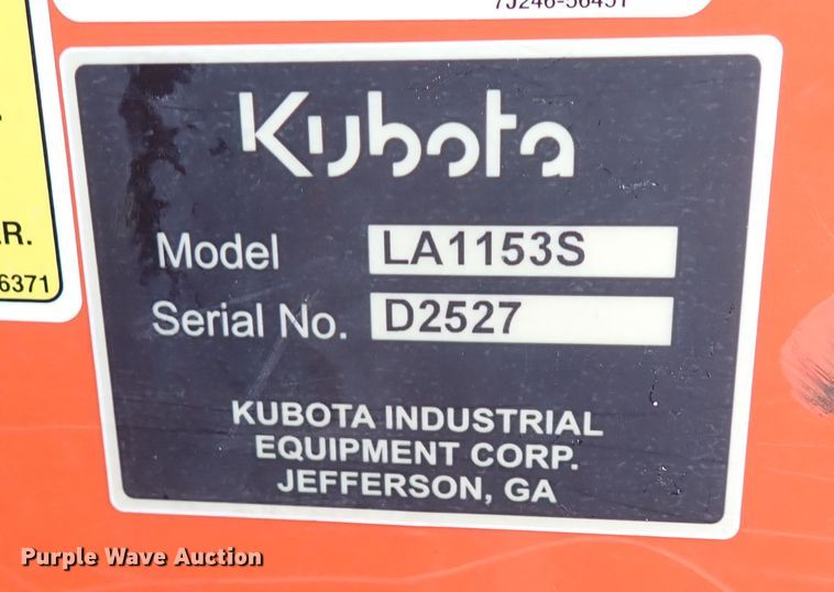 image for item IS9372 Kubota LA1153  loader