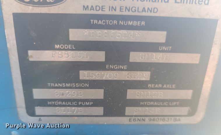 image for item KH9833 1989 Ford 8210  MFWD tractor