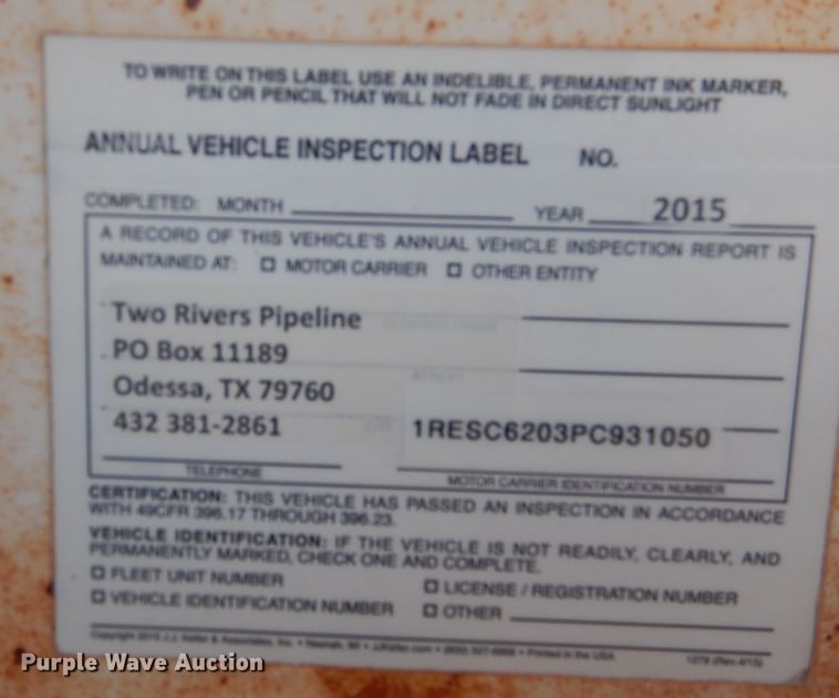 image for item DJ8837 1993 Reliance  end dump trailer