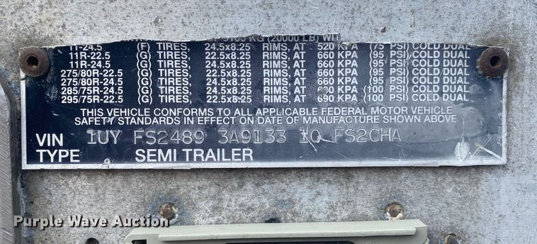 image for item DL6818 2003 Utility FS2CHA  flatbed trailer