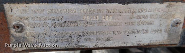 image for item KA9372 1999 Trailmobile Reintour  flatbed trailer