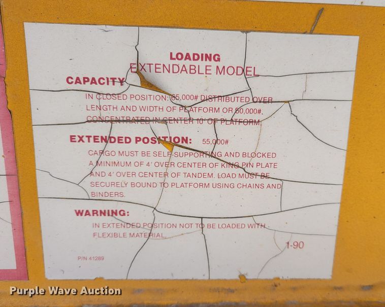 image for item KH9859 1999 Great Dane GPEA-245-75  extendable flatbed trailer