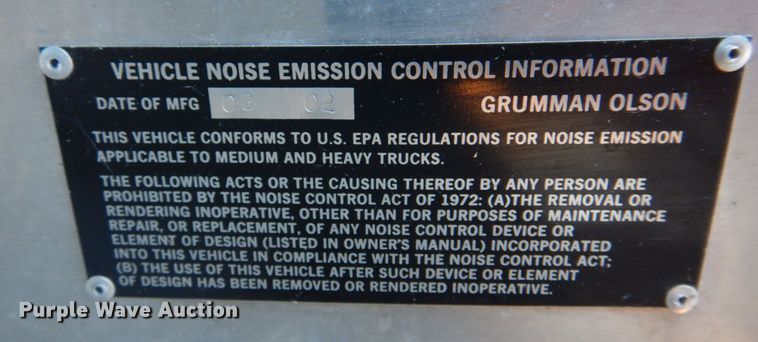 image for item DH8155 2003 Freightliner MT55  mobile command center