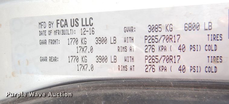 image for item DH8816 2017 Dodge Ram 1500  Crew Cab pickup truck