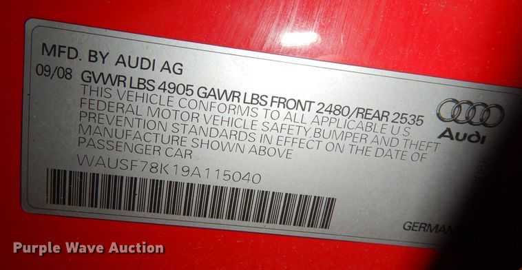 image for item DH8833 2009 Audi A4