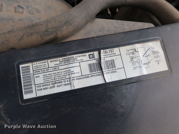 image for item DL0640 2001 Chevrolet Silverado 1500  Ext. Cab pickup truck