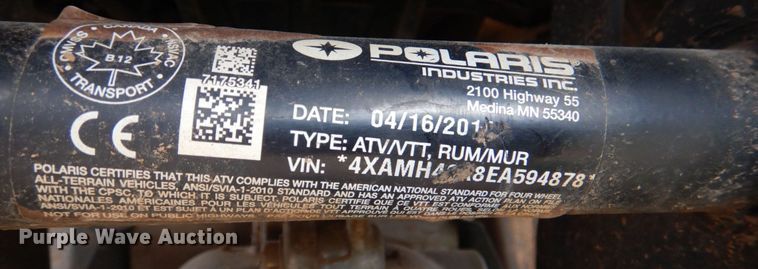 image for item DL0646 2014 Polaris Sportsman 400 HO  ATV