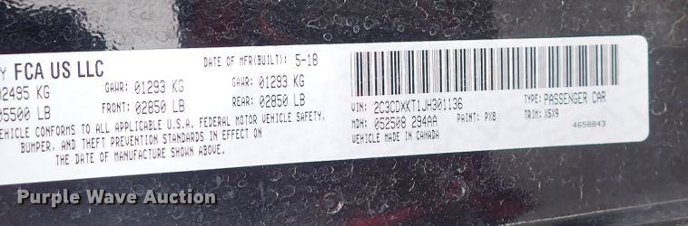 image for item DN2404 2018 Dodge Charger Police