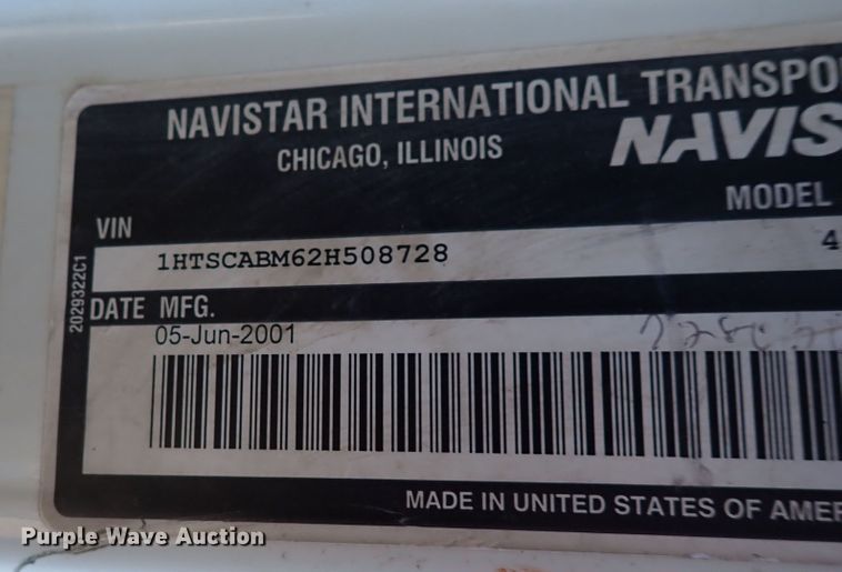 image for item DN2454 2002 International 4700  dump truck