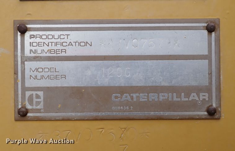 image for item DN2475 1986 Caterpillar 120G  motor grader