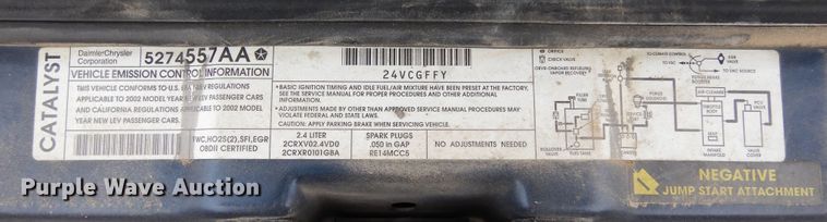 image for item DR1088 2002 Chrysler PT Cruiser