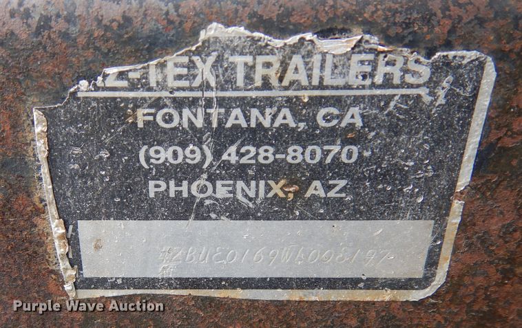 image for item DR1091 1998 Az-Tex  utility trailer
