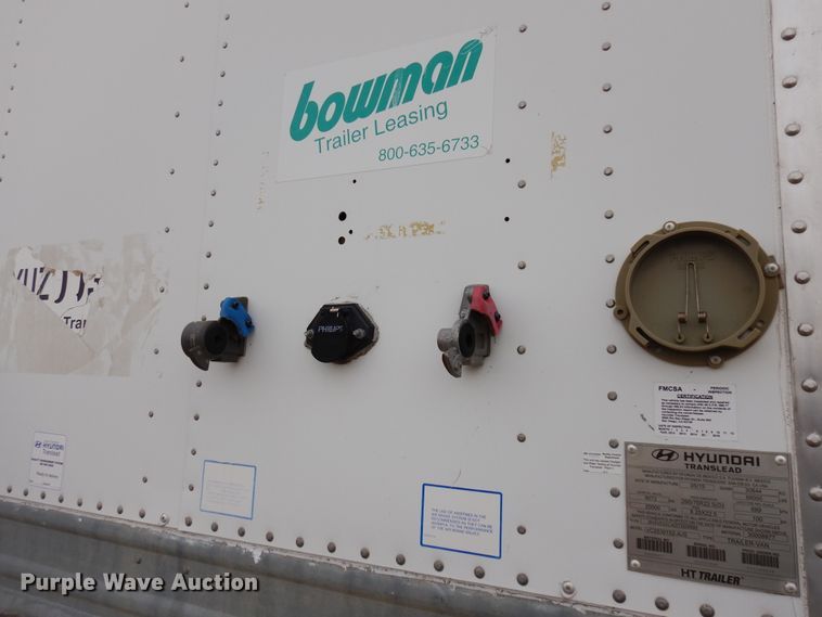 image for item DR1092 2016 Hyundai Translead  dry van trailer