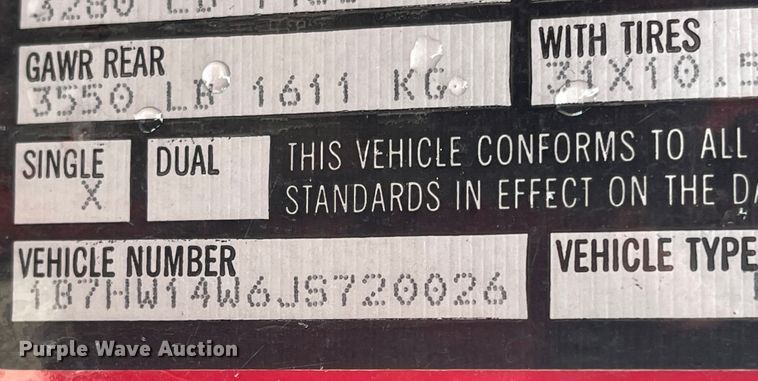 image for item IJ9655 1988 Dodge Ram 150  brush fire truck