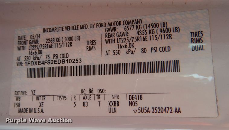 image for item JD9437 2014 Ford E450  shuttle bus