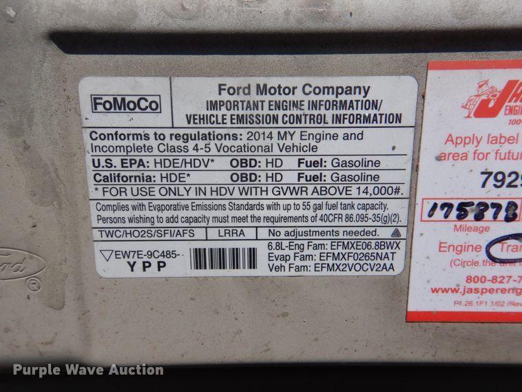 image for item JD9438 2014 Ford E450  shuttle bus