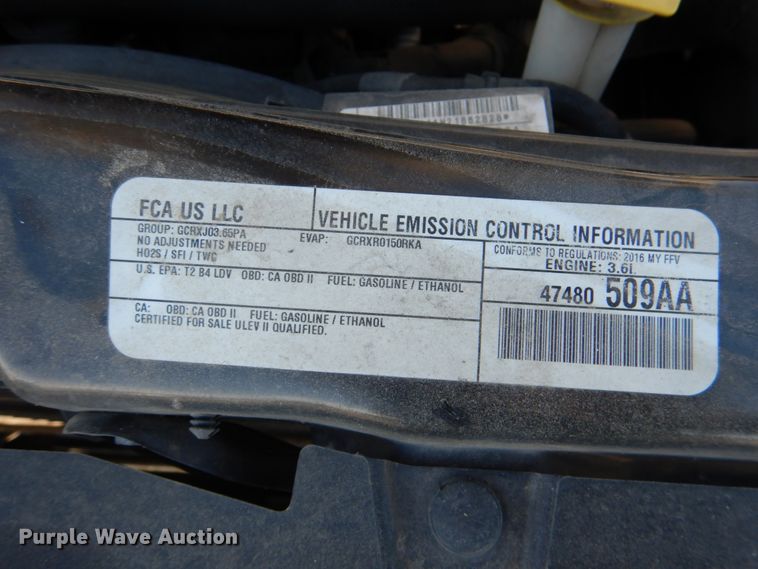 image for item JD9443 2016 Dodge Grand Caravan  handicap accessible van