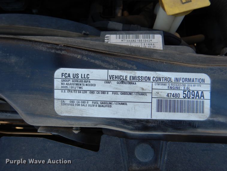 image for item JD9445 2016 Dodge Grand Caravan  handicap accessible van