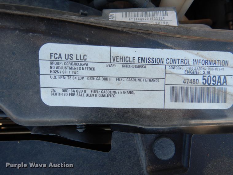 image for item JD9448 2016 Dodge Grand Caravan  handicap accessible van