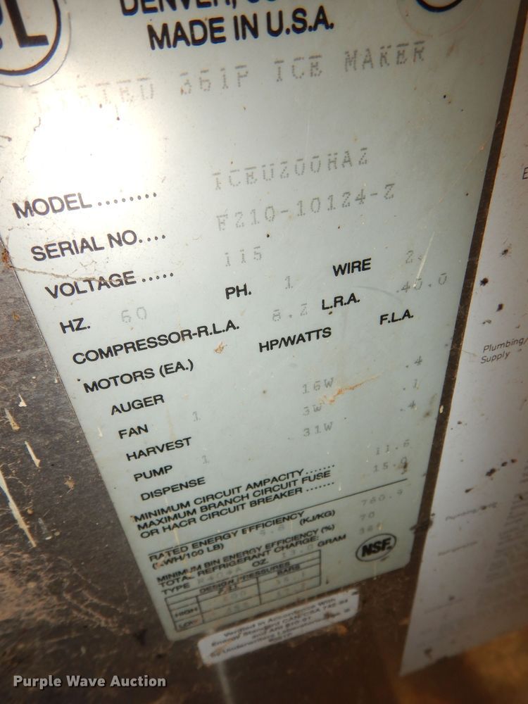 image for item JE9697 Ice-O-Matic TCEUZ00HAZ ice machine