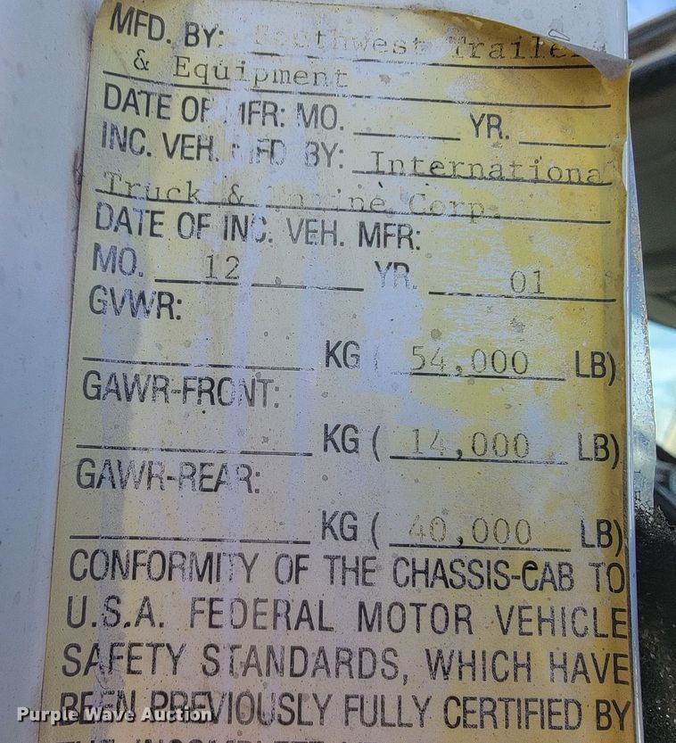 image for item JP9044 2002 International 7400  dump truck