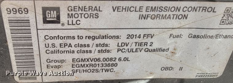 image for item JP9056 2014 Chevrolet Caprice Police