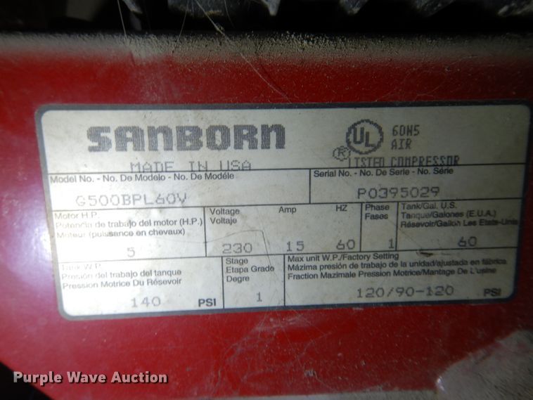 image for item KH9033 Magna Force G500BPL60V  air compressor