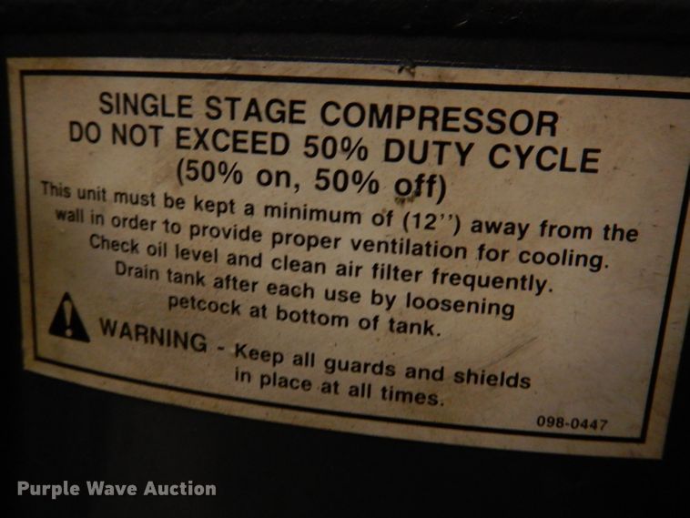 image for item KH9036 1988 Sanborn G500BP60V  air compressor