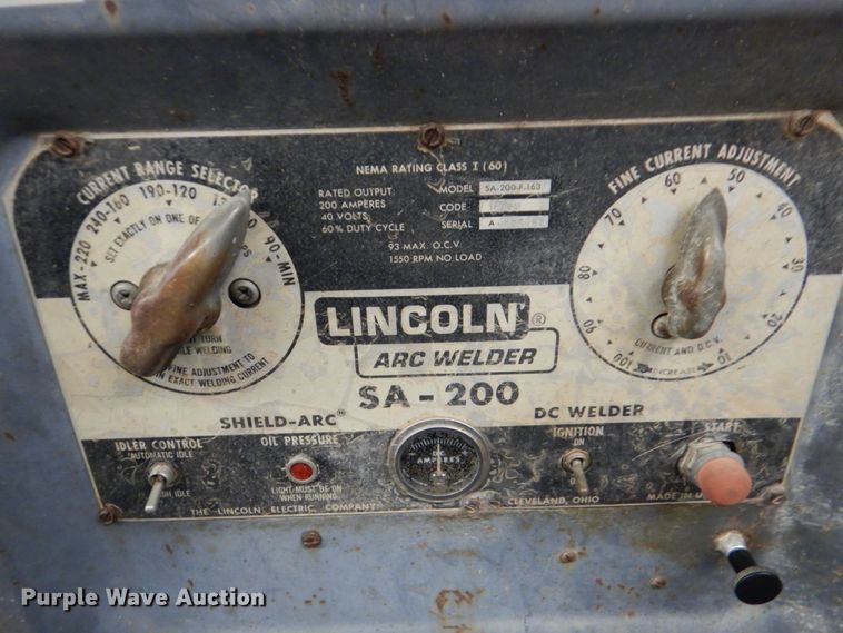 image for item KQ9587 2009 Lincoln SA-200  welding trailer