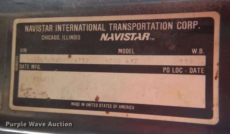 image for item KQ9593 1993 International 4700  dump truck