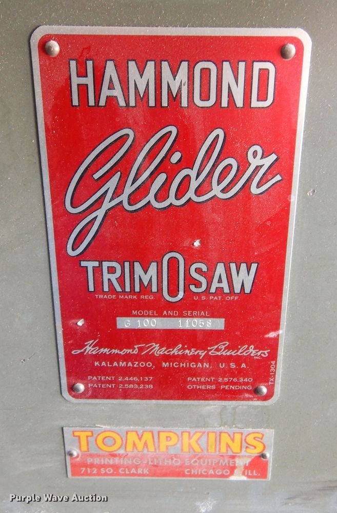 image for item KS9308 Hammond Glider G 100  trim saw