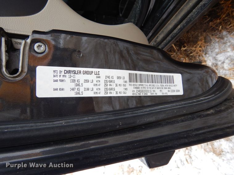 image for item KS9315 2012 Dodge Grand Caravan  van