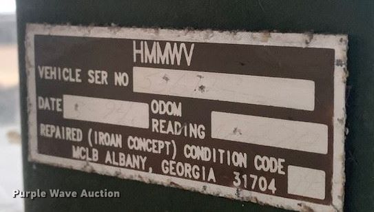 image for item KS9319 1994 Am General HMMWV  SUV