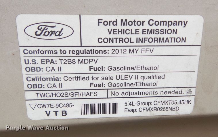 image for item KS9325 2012 Ford E350 Super Duty XL  van