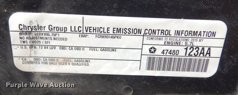 image for item KS9330 2015 Dodge Charger Police