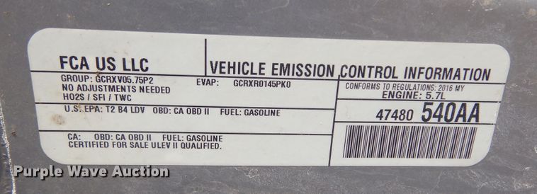 image for item KS9342 2016 Dodge Charger Police