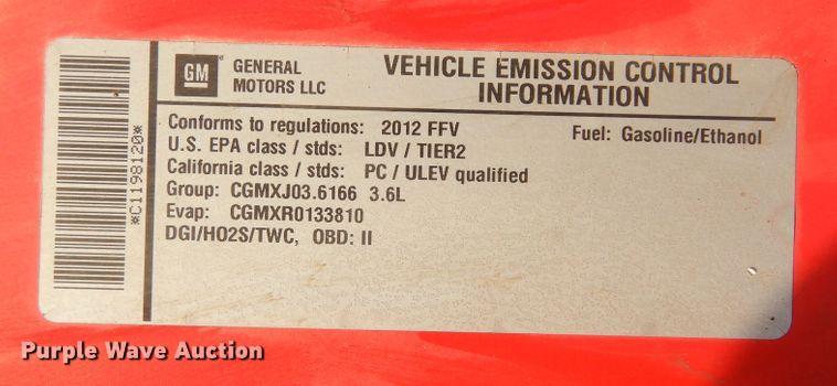 image for item KS9343 2012 Chevrolet Impala