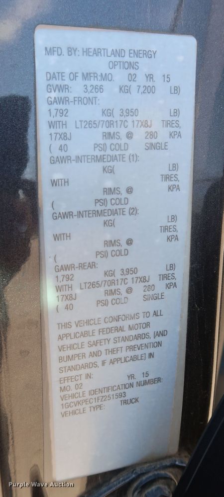 image for item DK3512 2015 Chevrolet Silverado 1500  Double Cab pickup truck