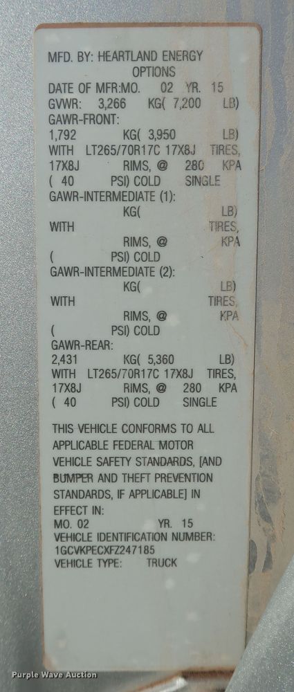 image for item DK3522 2015 Chevrolet Silverado 1500  Double Cab pickup truck