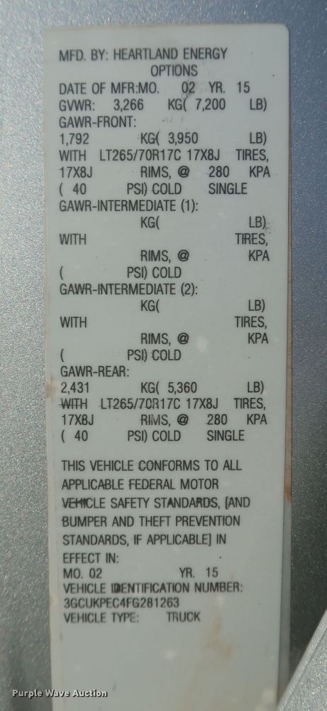 image for item DK3523 2015 Chevrolet Silverado 1500  Crew Cab pickup truck