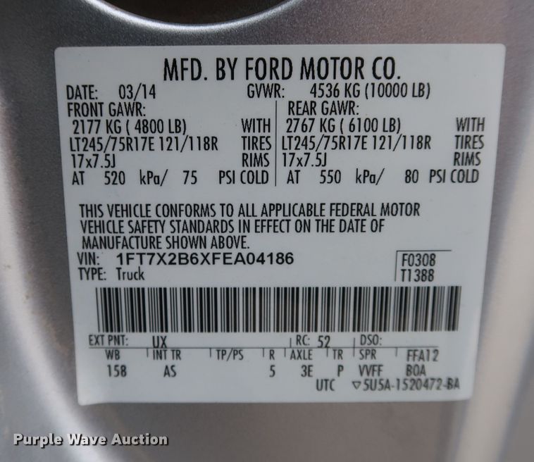 image for item DK3527 2015 Ford F250 Super Duty  SuperCab pickup truck